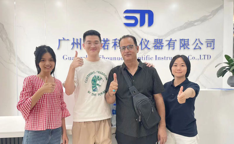 巴基斯坦客商到访广州首诺,深化包装检测仪器领域合作 巴基斯坦客商到访广州首诺,深化包装检测仪器领域合作